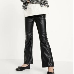 14 • Old Navy • High-Waisted Flare Faux Leather Pants - Girls